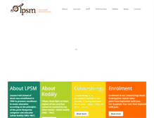 Tablet Screenshot of leesonparkschoolofmusic.com